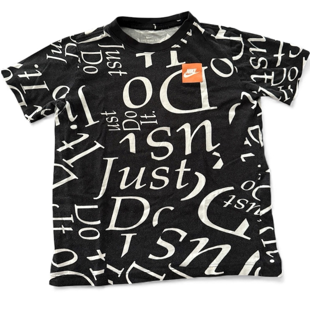 Nike Kids Black and White Just Do It T-Shirt